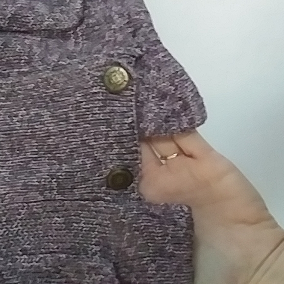 WRAP | linen 3/4 sleeve sweater | purple | 10 - Picture 3 of 8